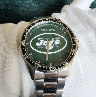 New York Jets Game Time Watch Green Dial - has new battery - Works keeps time