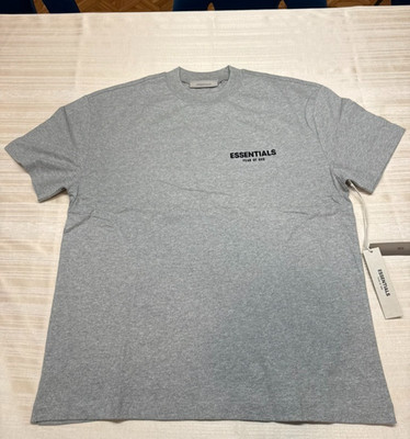 Fear of God Essentials Dark Oatmeal Gray T-Shirt SS22  100% Authentic