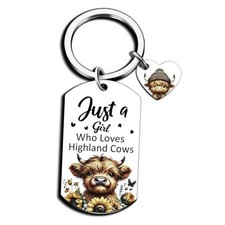 Highland Cow Gifts Highland Cow Lover Gifts Animal Keychain for Women Car 