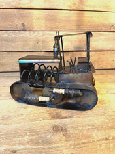 SCRAP / FOLK ART Vintage Handmade Large Metal  Model Tractor / Bulldozer