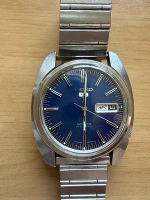 Seiko 5 Sports Serie von 1971 mit blauen Ziffernblatt Export Modell