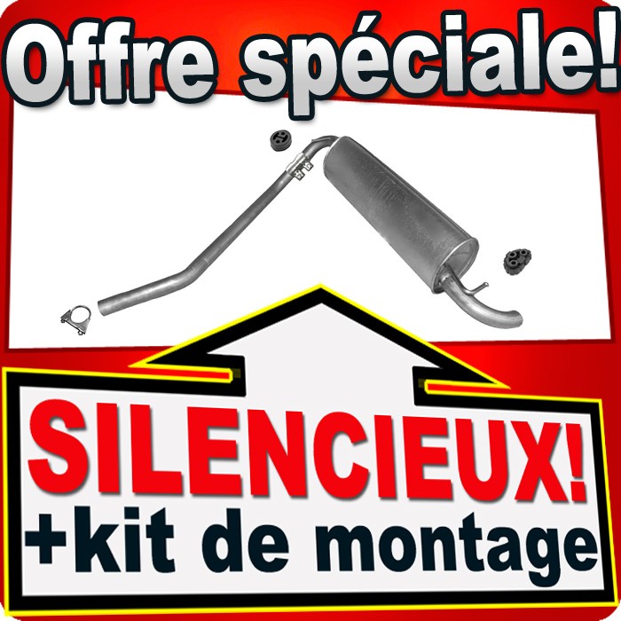 Silencieux arrière FIAT PANDA II 1.2 1.4 CNG anti-corrosion haute réduction sonore
