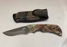 Camo Knife With Stainless Steel Blade And Sheath  NEW!!!