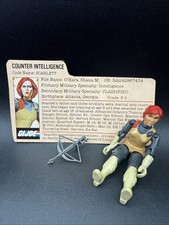 Vintage 1982 GI JOE Complete COUNTER INTELLIGENCE Code Name SCARLETT w FILE CARD