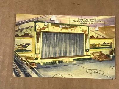 Vintage Postcard - Stage, World's Only Corn Palace - Mitchell, SD - 3.5'' x 5.5''