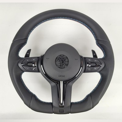 Sport Leather Steering Wheel Modify For BMW E87 E82 E81 E90 E91 E92 E84 E70 E71