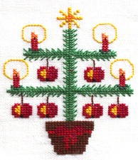 NEU!!! " WEIHNACHTSBAUM " RITA LAUTE KREUZSTICH