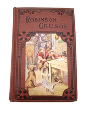 Beautiful, Decorative, Antique Book, Robinson Crusoe by Daniel Defoe