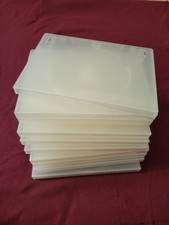 Lot Of 10 Standard. 14mm Clear 1 Disc DVD Case , Full Sleeve. Center Push Hub.