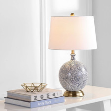 SAFAVIEH Lighting Collection Orianna Floral Blue/ White 25-Inch Bedroom Living R
