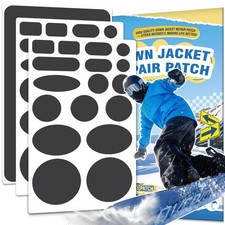 35 Pcs Down Jacket Repair Patch Kit - Waterproof Self-Adhesive Nylon Patches