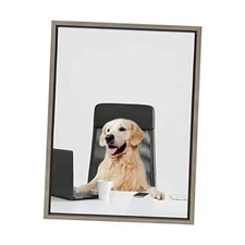  Sylvie I’m Denzel, President Framed Canvas Wall Art by The Creative Bunch 