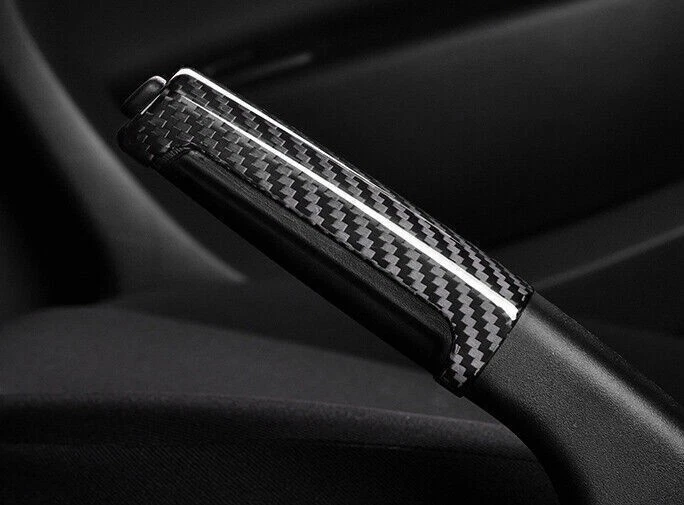 Carbon Fiber Cover Trim Shifter Hand Brake 1PCS For Benz Smart Fortwo 2015-2020 - Image 2 of 4