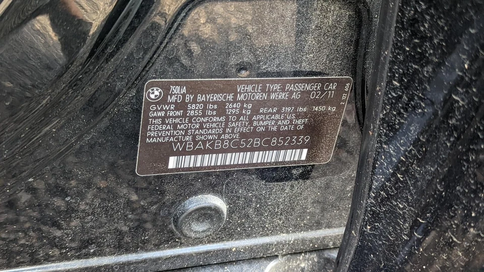 Capô usado serve: 2011 BMW 750I grau A - Imagem 2 de 4