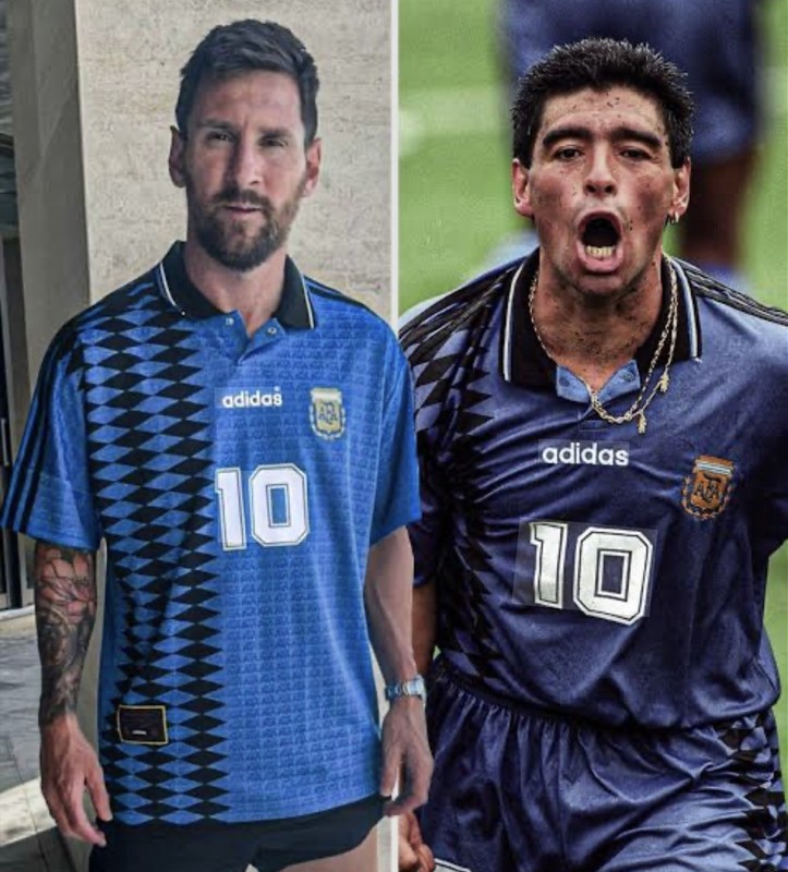 Argentina 10 Maradona 1994 Away Mens Jersey Sizes S Brand New with Tags