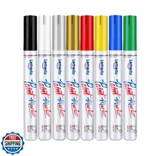 LEMEITU Paint Markers 8 Pack, Permanent paint markers Oil-Based Paint Pens Wi