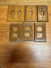 Wooden outlet/Light covers ( Lot Of 6 ) NO Sc...