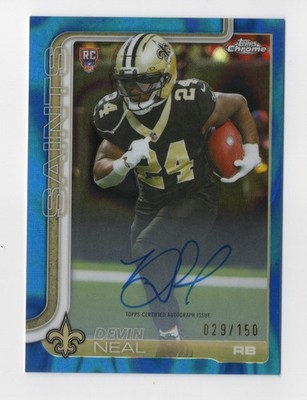 2025 Topps Chrome #RA-DN Devin Neal (RC)  Blue Lava Refractor Auto (#/150)