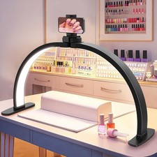 Nail Half Moon Light: Big LED Arch Nail Tech Table Lamp with Holder - Salon P...