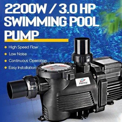 Swimming Pool Pump 2200W Single Speed In Ground, 3.0HP, 60mm Plumbing Ports