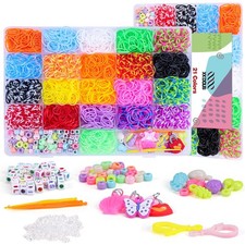 XKDOUS Rubber Band Bracelet Kit, Loom Making Kit for 21 Colors 2000 
