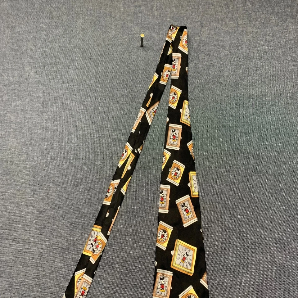 Corbata para hombre Atlas Design talla uno negra Mickey Mouse Disney prendas para el cuello de seda MB Foto 2 de 4