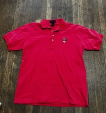 Vintage Antigua Cleveland Indians Chief Wahoo Embroidered Red Polo Shirt Size M