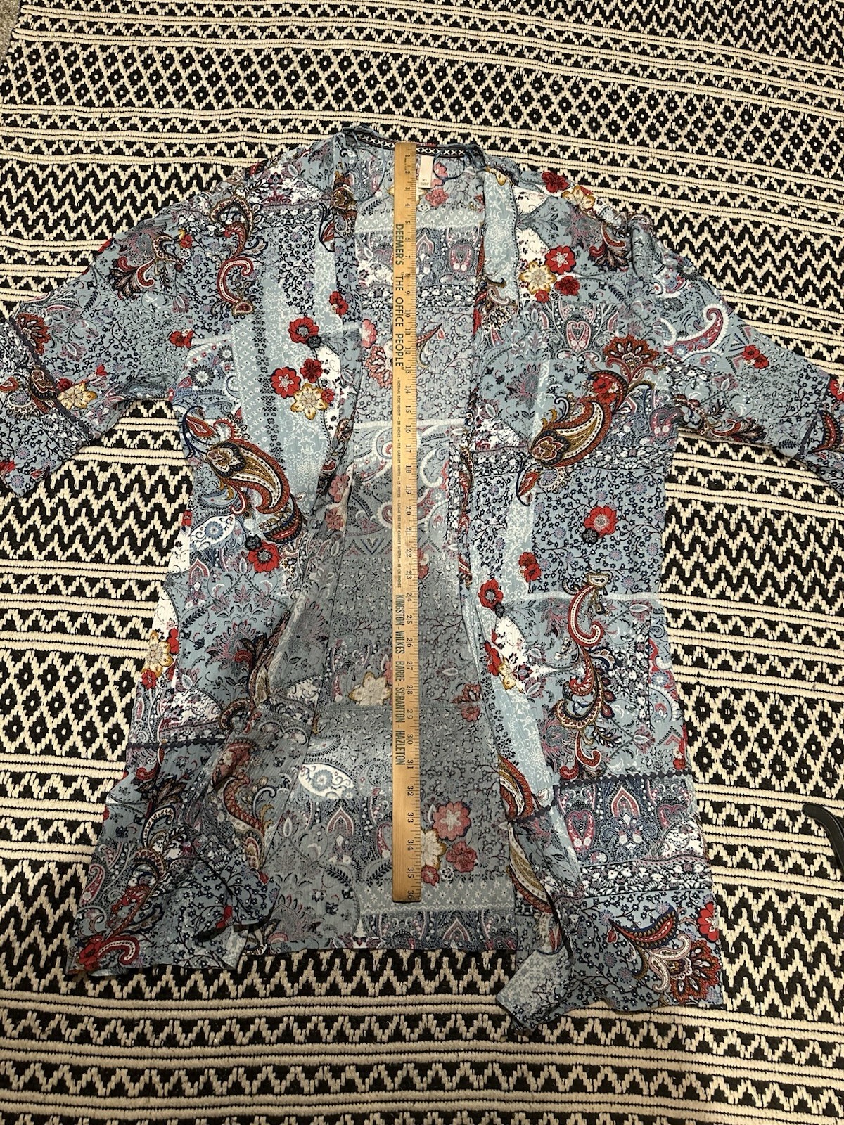 Boho Patchwork Kimono Duster Tunic | Paisley Flor… - image 7