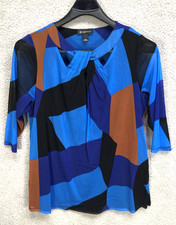 INC International Concepts Blouse Top Womens 2X Large Multicolor Nylon Casual