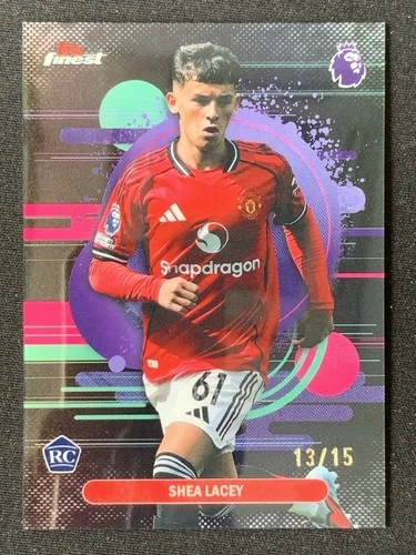 Shea Lacey 2025-26 Topps Finest Premier League Uncommon Black Base RC /15 #172