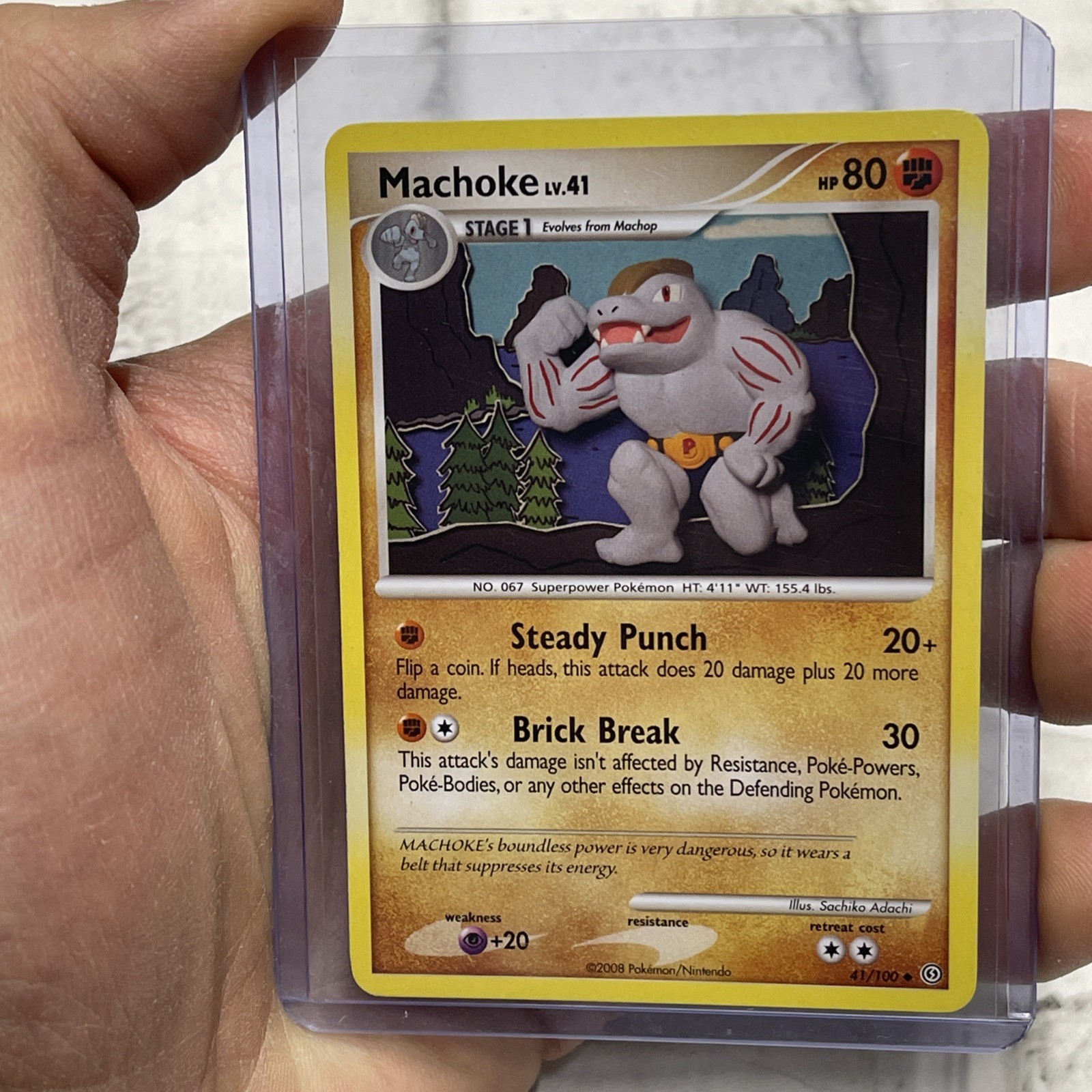 Pokemon Diamond and Pearl Stormfront Card - Machoke (U) 41/100 NM Near Mint 2008