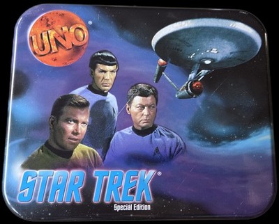 UNO Star Trek Special Edition Card Game with Tin Box and Instructions Excel Cond