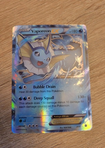 Vaporeon EX 2016 Generations 24/83 Holo Pokemon Card Near Mint