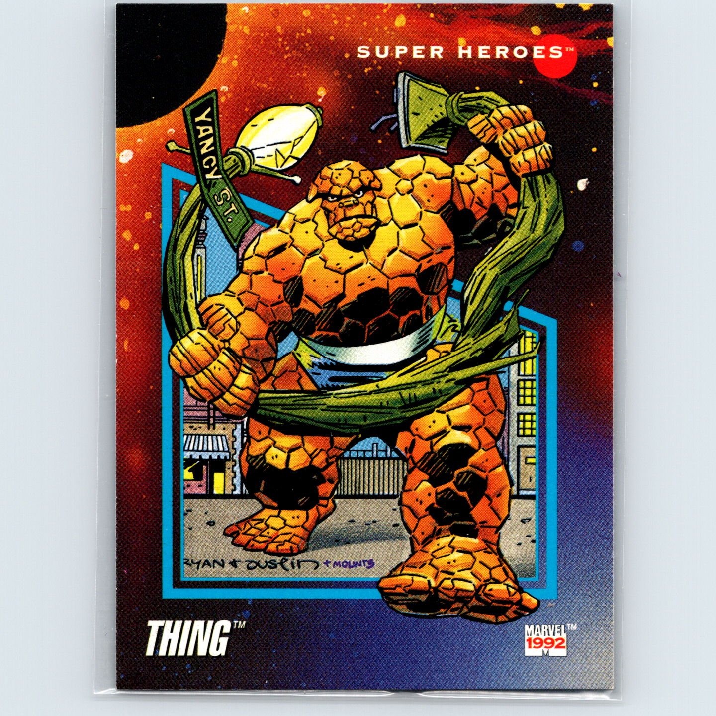 Thing #56 Marvel 1992 Universe trading card — raw and PSA graded price guide