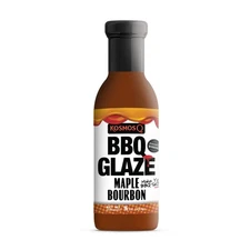 Kosmos Q Maple Bourbon BBQ Glaze, Sweet & Sticky BBQ Sauce for Ribs, Chicken,...