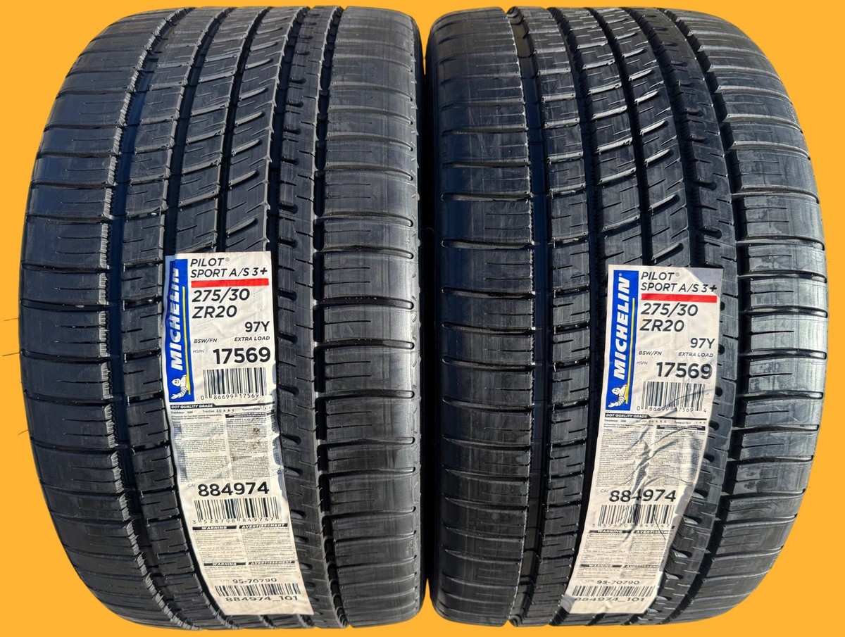 TWO BRAND NEW 275/30ZR20 97Y Michelin Pilot Sport A/S3+ All Season