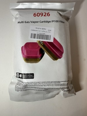 Respirator Cartridge/Filter 60926 Multi Gas/Vapor  P100 Filter NEW SEALED 2Pk X5