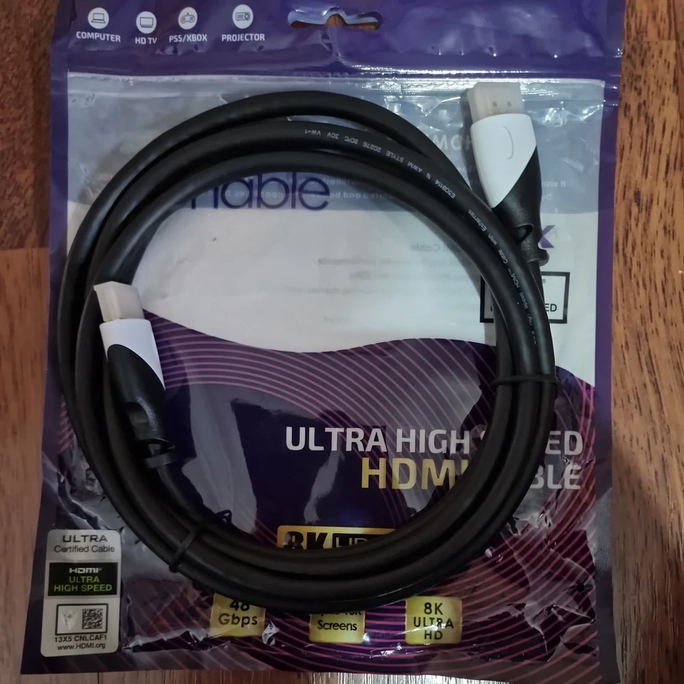 Kenable 010920 1m HDMI Cable 2.1 - Gold-Plated BNIP - Image 3 of 3