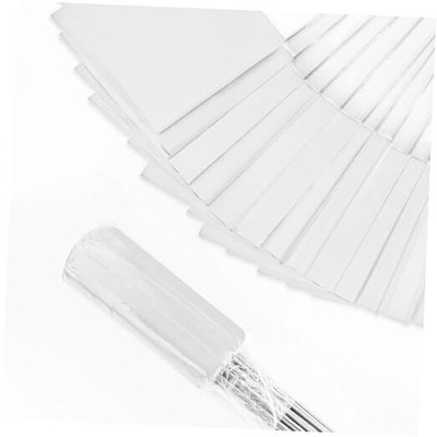  50Pack White Marking Flags, Writable | 15x4x5 Inch, Yard Flags for Lawn & 