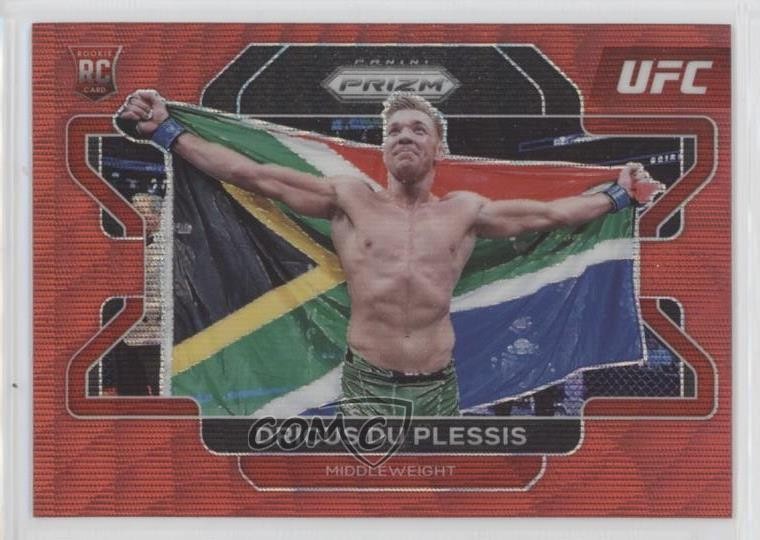 2022 Panini Prizm UFC Ruby Wave Prizm Dricus du Plessis #92 0s5s