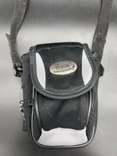Digital Concepts Small Black Gray Camera Case with Shoulder Neck Strap 6"x 3"x2"