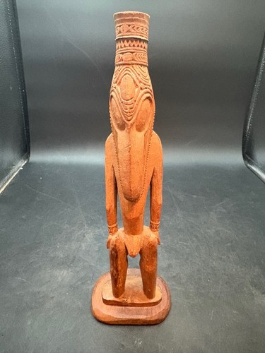 Vintage Papua New Guinea Wood Carved Sepik Bird Sculpture Bird Spirit Bird Man