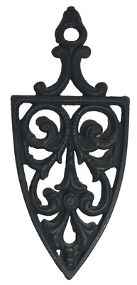 Vintage Arrow Scroll Black Cast Iron Trivet Table Protector/Wall Decor 8.75''