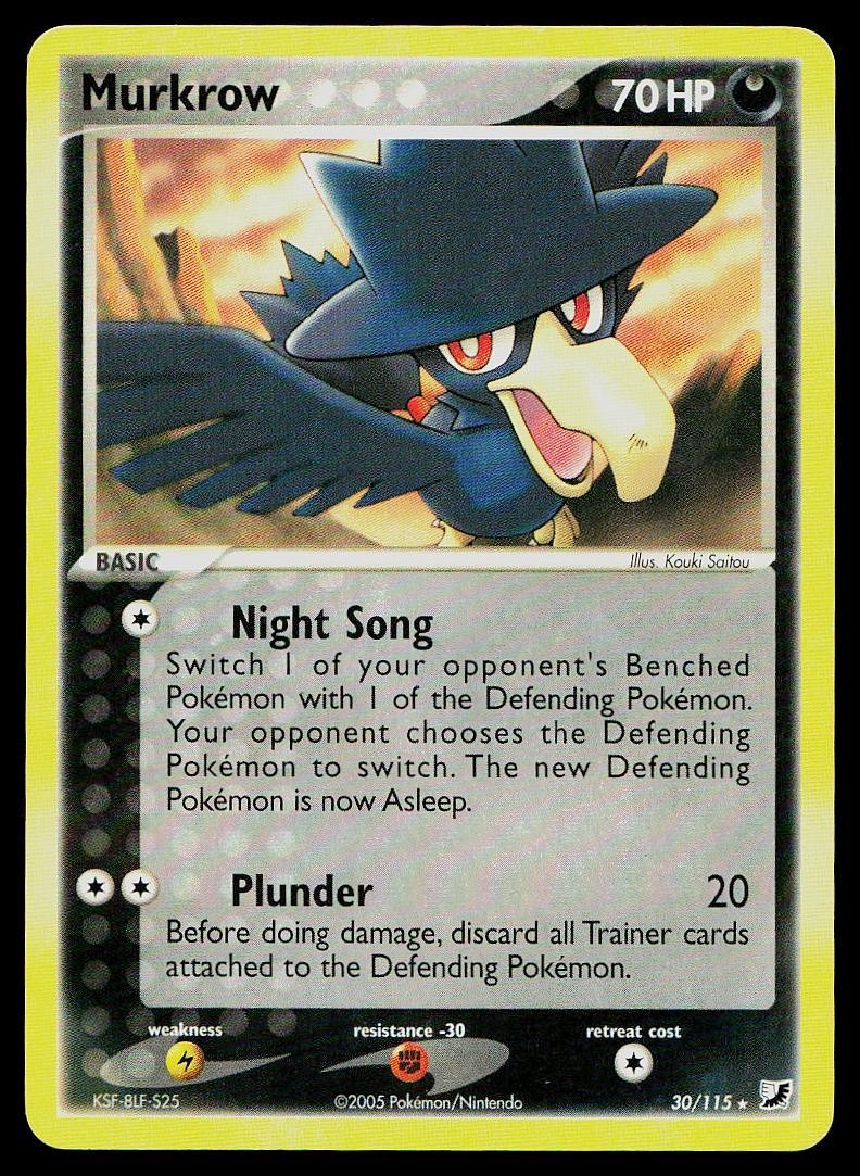 Pokemon Card Unseen Forces Murkrow 30/115 Rare