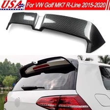 Fit Volkswagen Golf 7 MK7 MK7.5 R-Line 2014-2020 Carbon Look Rear Window Spoiler