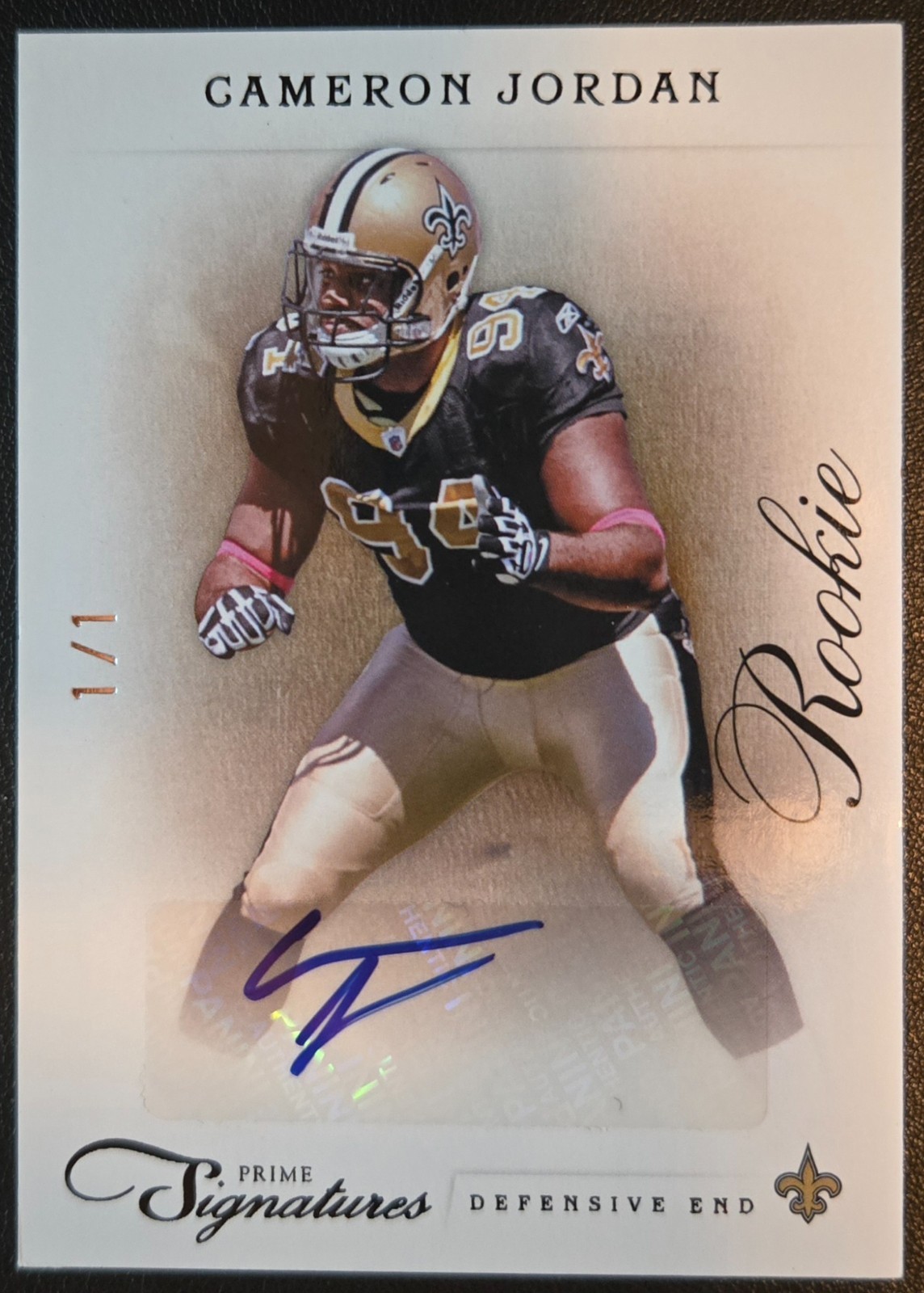 Cameron Jordan Panini Prime Signatures #183 Autograph-Black 1/1