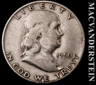 1950-D Franklin Half Dollar- Silver- Scarce Better Date- No Reserve #L5441