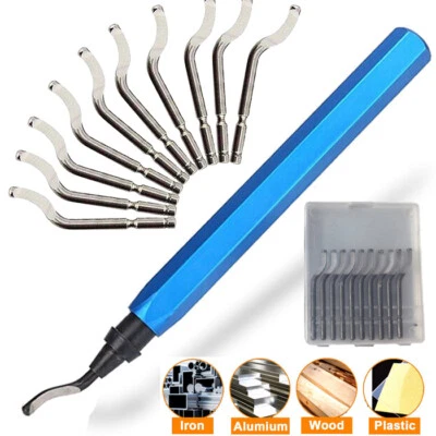 Expert Hole Hand Deburring Tool with 11Pcs High-Speed Steel Spare Burr Blades UK