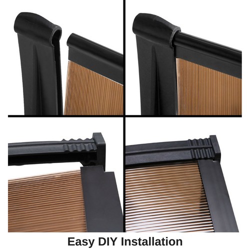 Home Window Awning Canopy Outdoor Front Cover House Shade 1m x 3m 1m x 2m - Picture 25 of 54