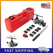 Brake Line Flaring Tool Kit 45° Single Double Bubble Flare for 3/16" 1/4" 5/16"